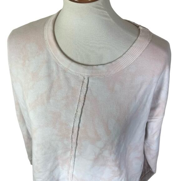 Soft Surroundings Pink Tie-Dye French Terry Sweatshirt Size M - Picture 2 of 6